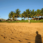 Flying Lad at the beach
