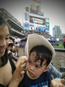 san diego with a toddler padres game rain