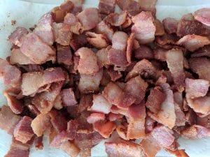 cooked bacon for bacon jam